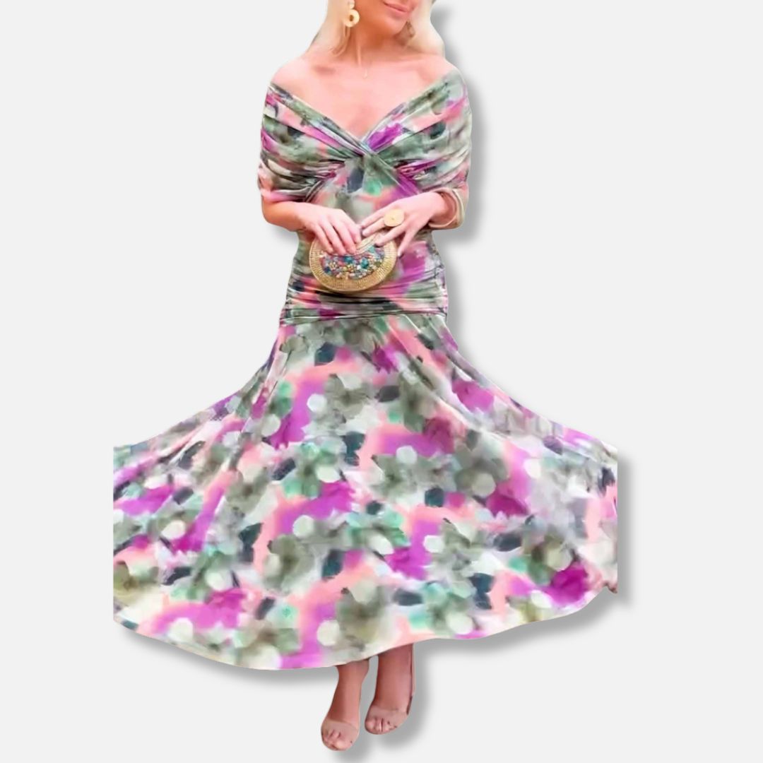 Evelyn – Robe Élégante Avec Décolleté en V