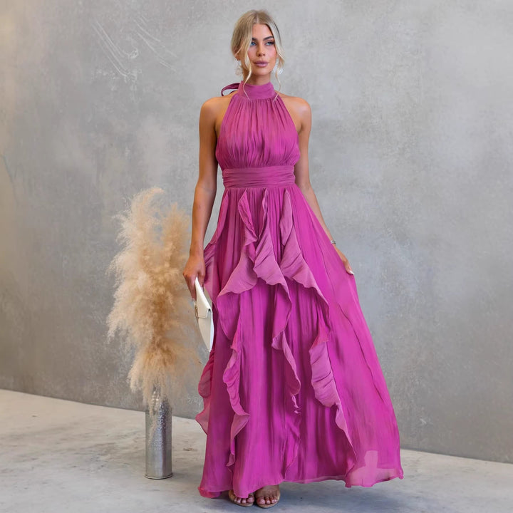 Robe Maxi à Dos Nu Celestia