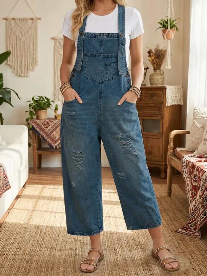 Aurevia | Salopette en Denim au Look Vintage