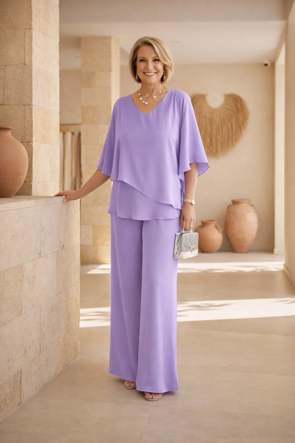 Martha - Ensemble Pantalon Large sans Effort