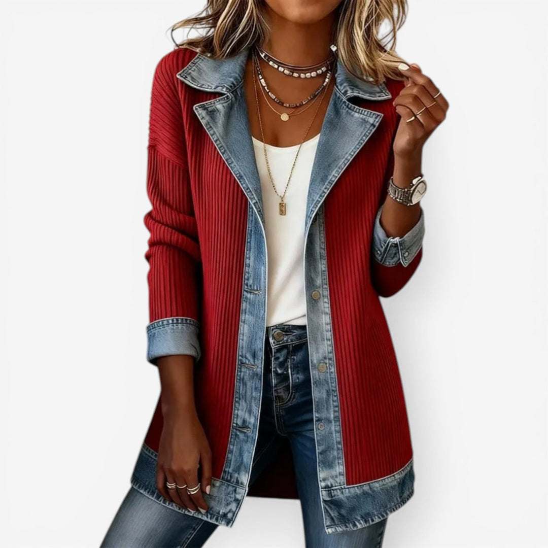 Tirexa | Veste en denim mélangé, effet superposé moderne