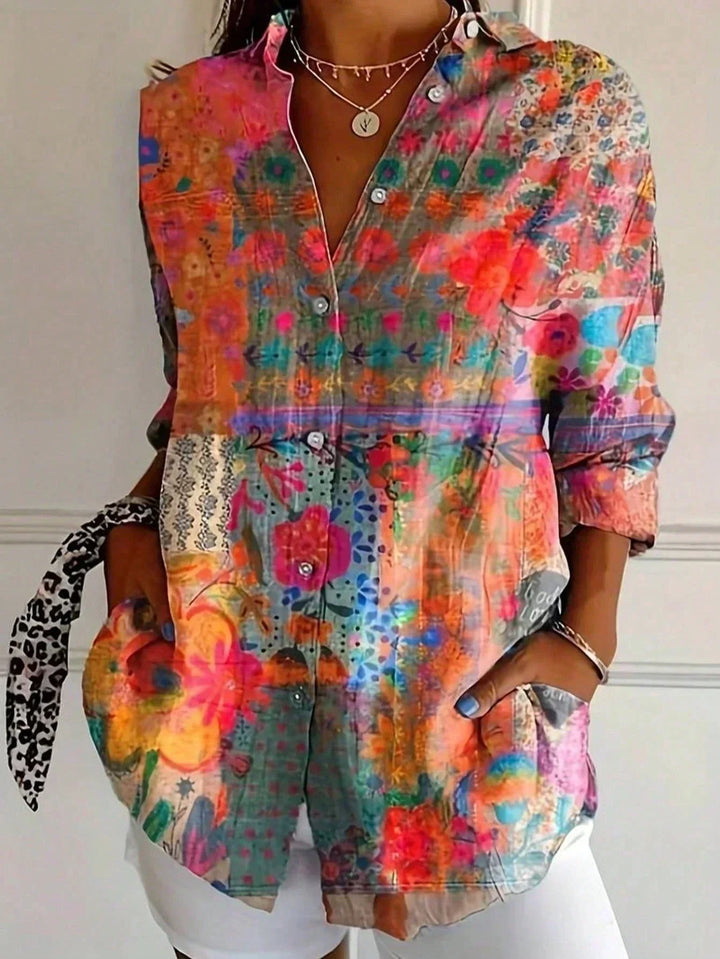Rina™ | Blouse avec imprimé coloré