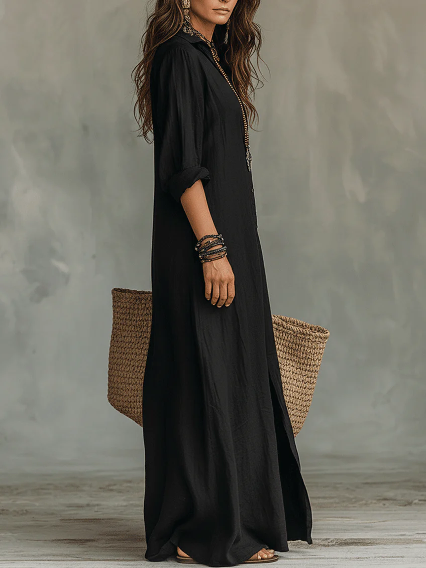 Soline | Robe longue avec boutons