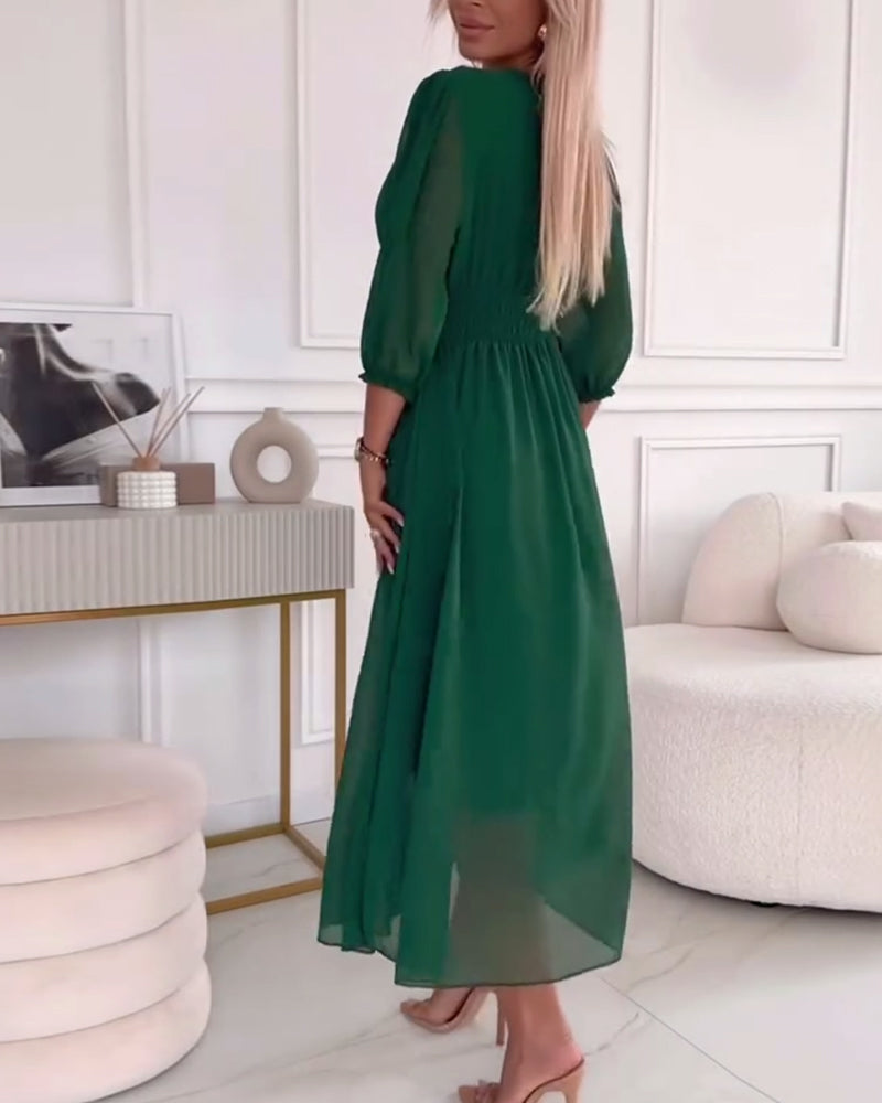Dianne™ | Robe Taille Unie à Col en V