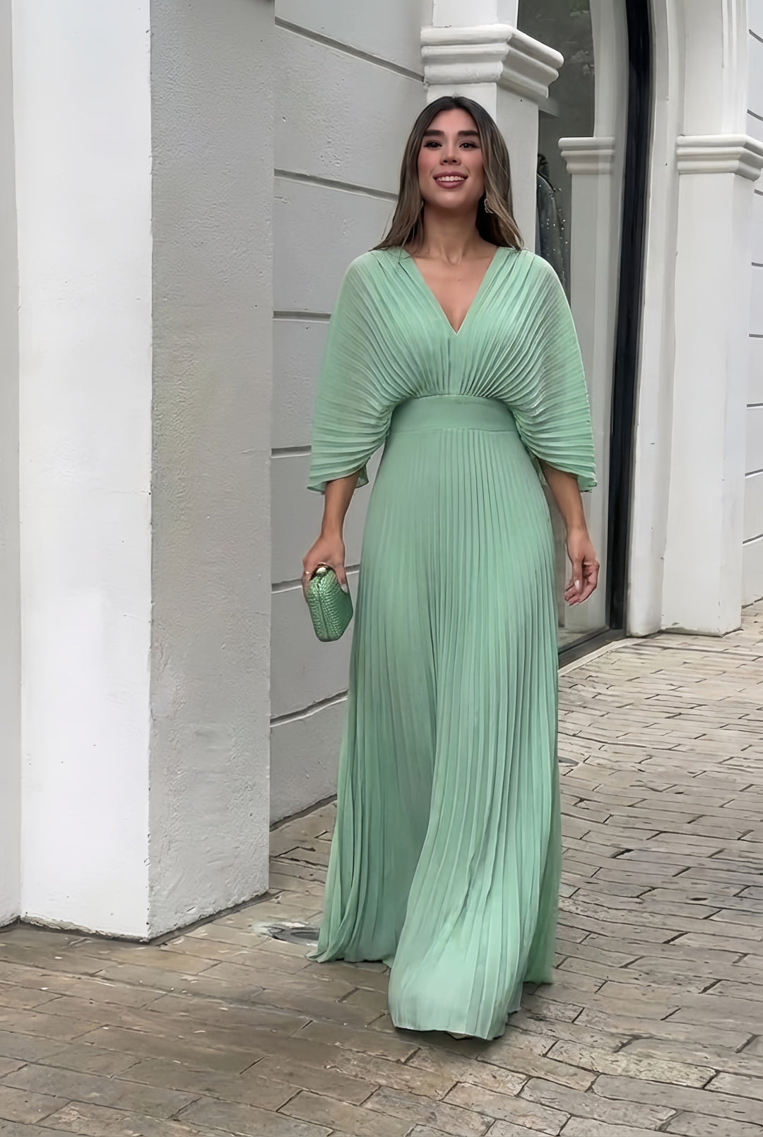Stephanie™ | Robe maxi plissée élégante