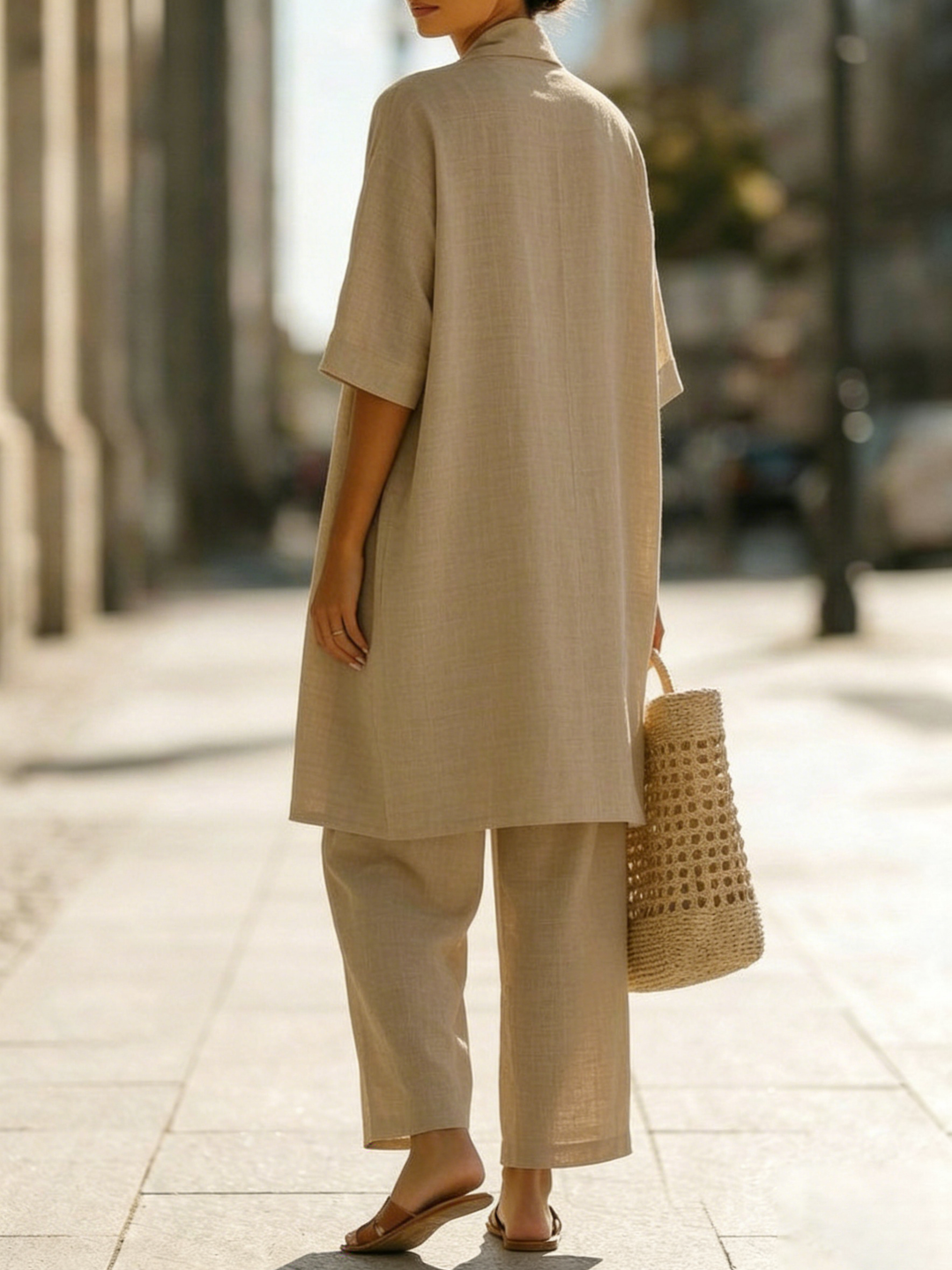 Isabella™ | Ensemble trois pièces en lin-coton sans effort