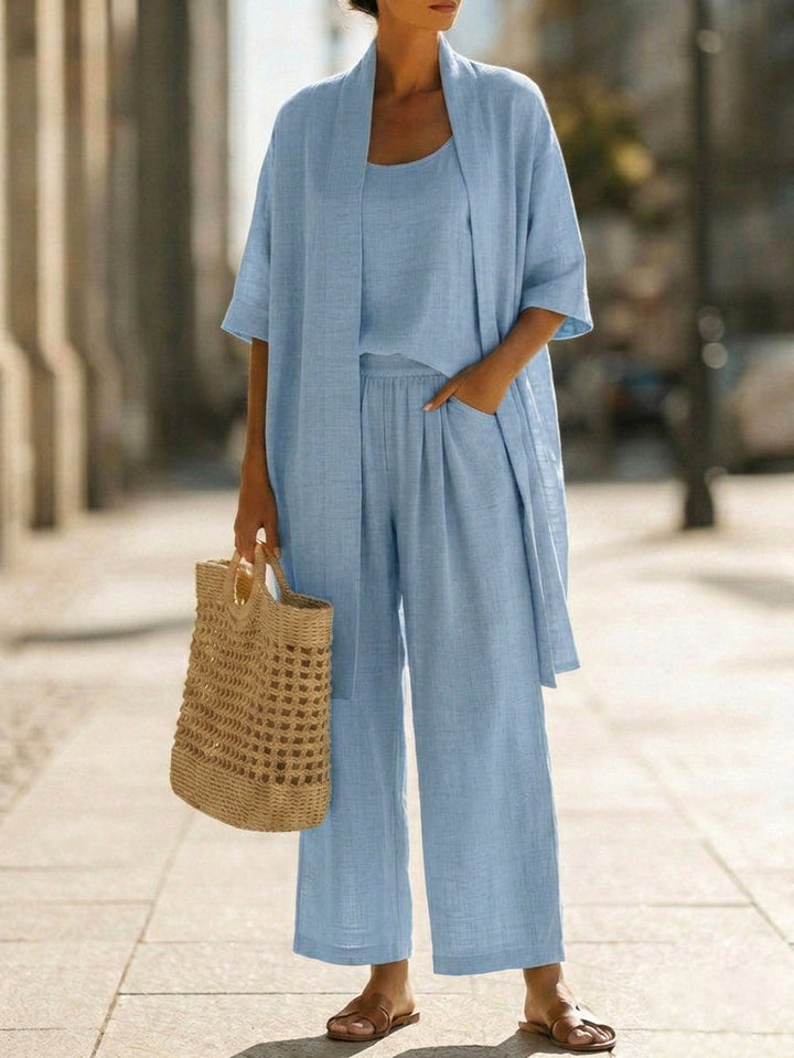 Isabella™ | Ensemble trois pièces en lin-coton sans effort