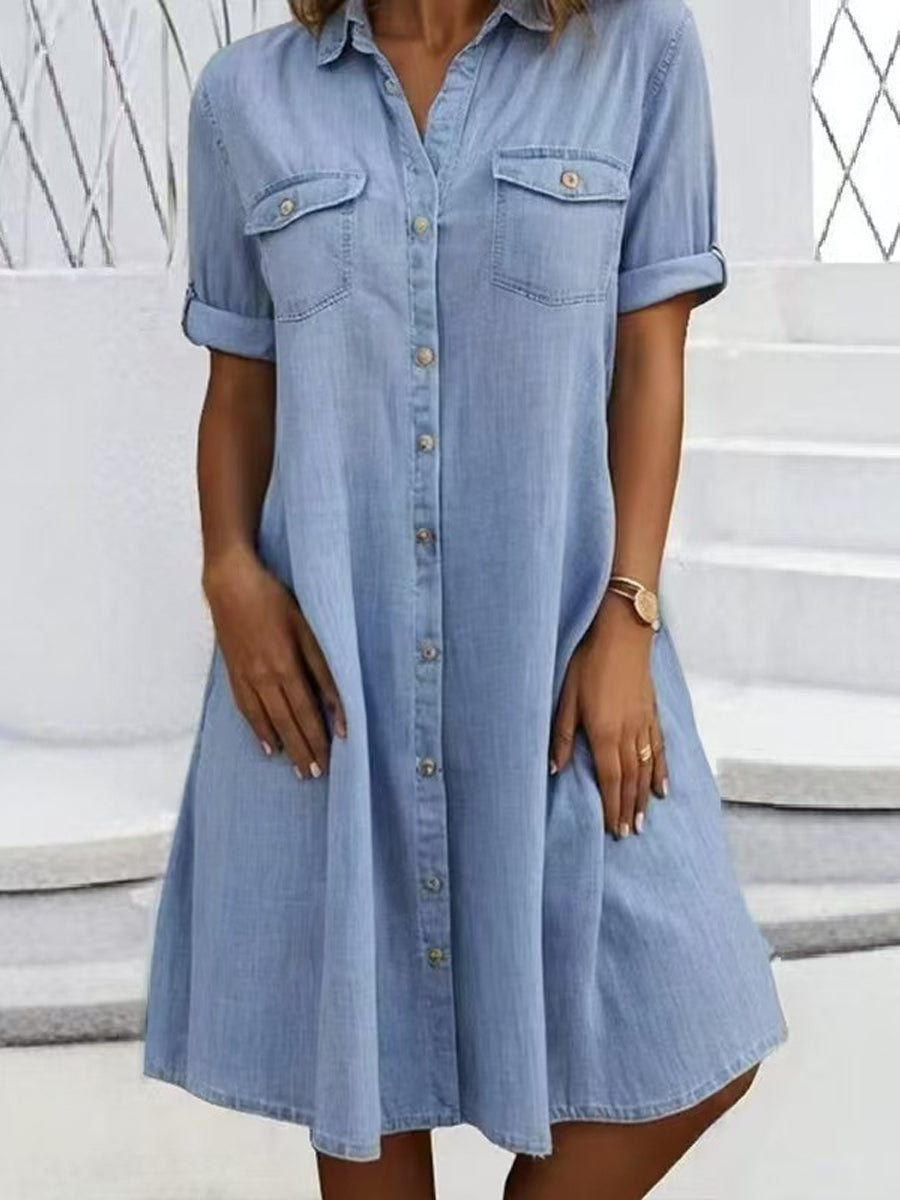 Patricia | Robe Midi en Jean Décontractée