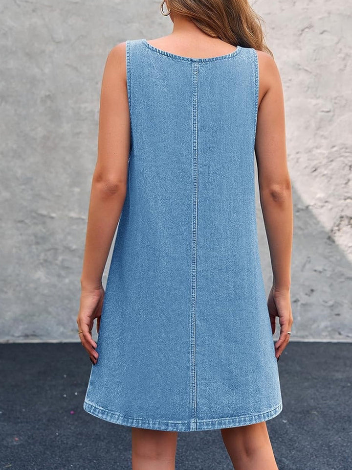 Lisa | Robe salopette en denim décontractée