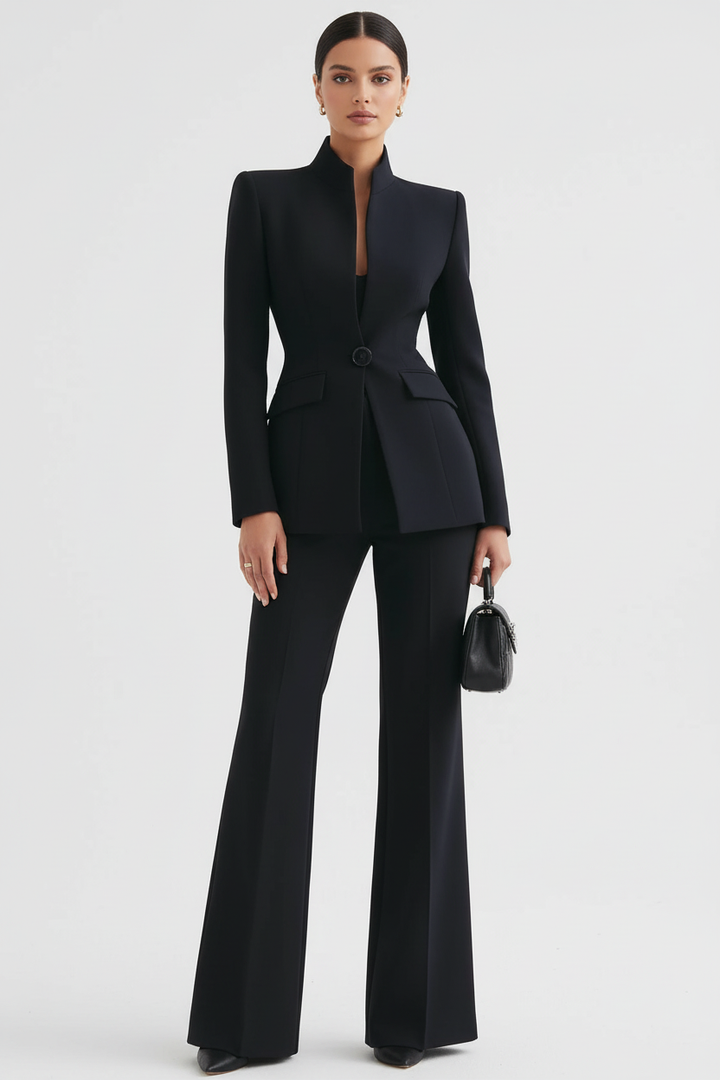 Gia | Ensemble blazer avec pantalon palazzo